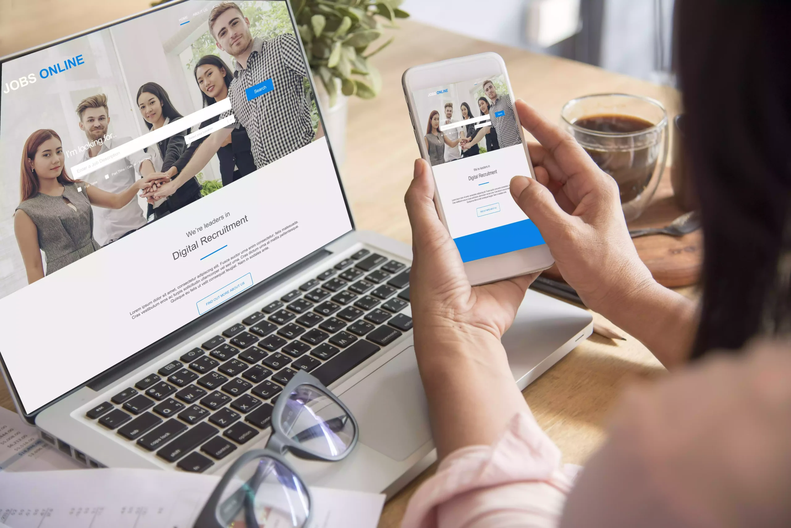 Landing Page siendo configurada