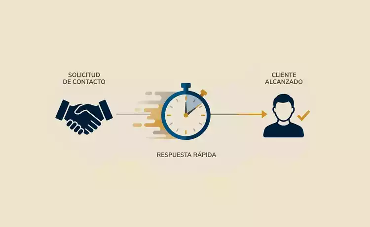 Más rapidez en el primer contacto con el cliente